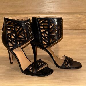 NINE WEST Elegant Black High Heel Sandals (4” heel) Sz 7.5